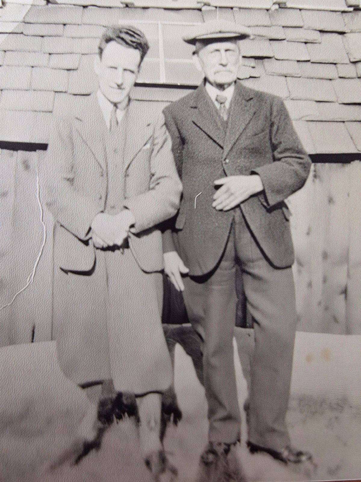 My grandfather Donald Ferguson with his uncle Duncan at Ballachulish in 1935. Duncan was the last of the family to live in the village.